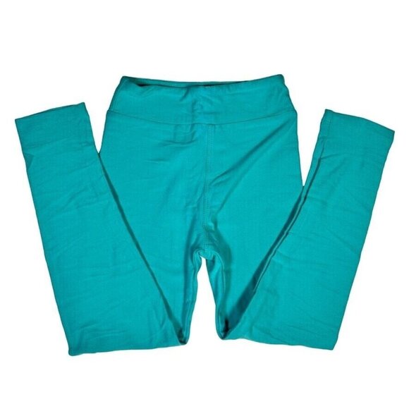 LuLaRoe Leggings Turquoise Blue Pale Teal Kids Solid Color HTF Rare New S/M - Picture 3 of 7